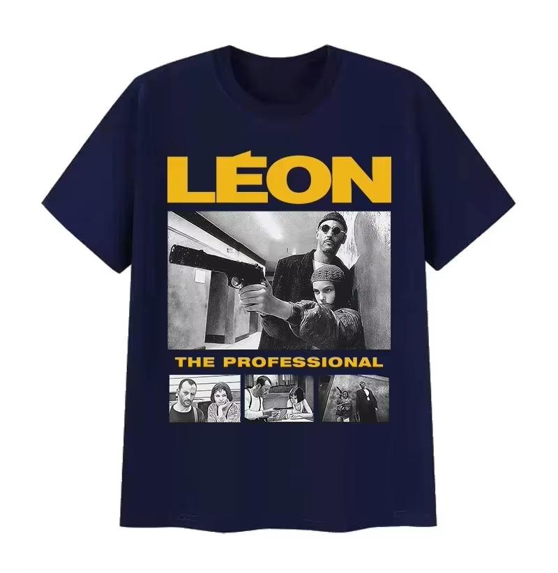 Movie Leon The Professional Graphic T Shirt Unisexs Womens Fashion ONeck Short Sleeve Tees Vintage High Street Tees Unisex