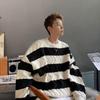 Hong Kong Style Men's Winter Loose Knit Sweater - Trendy Round Neck, Korean Version, Relaxed Couple Design