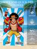 One Piece Monkey D. Luffy Beach Towel, Anime Fans Exclusive Limited Edition Pirate Themed Bath Towel for Beach, Pool & Bathroom