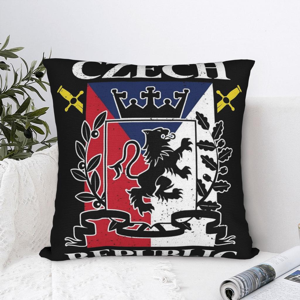 Decorative Pillow Cover Czech Republic Coat Of Arms Product Home Throw Pillow Case Cover Square Multiple Sizes