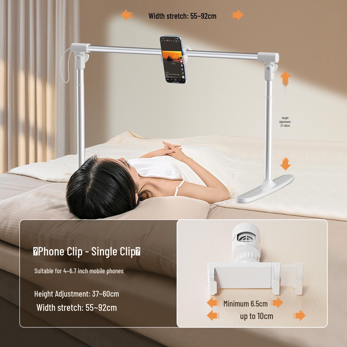 Adjustable Multi-Angle Tablet & Phone Holder for Bedside Use