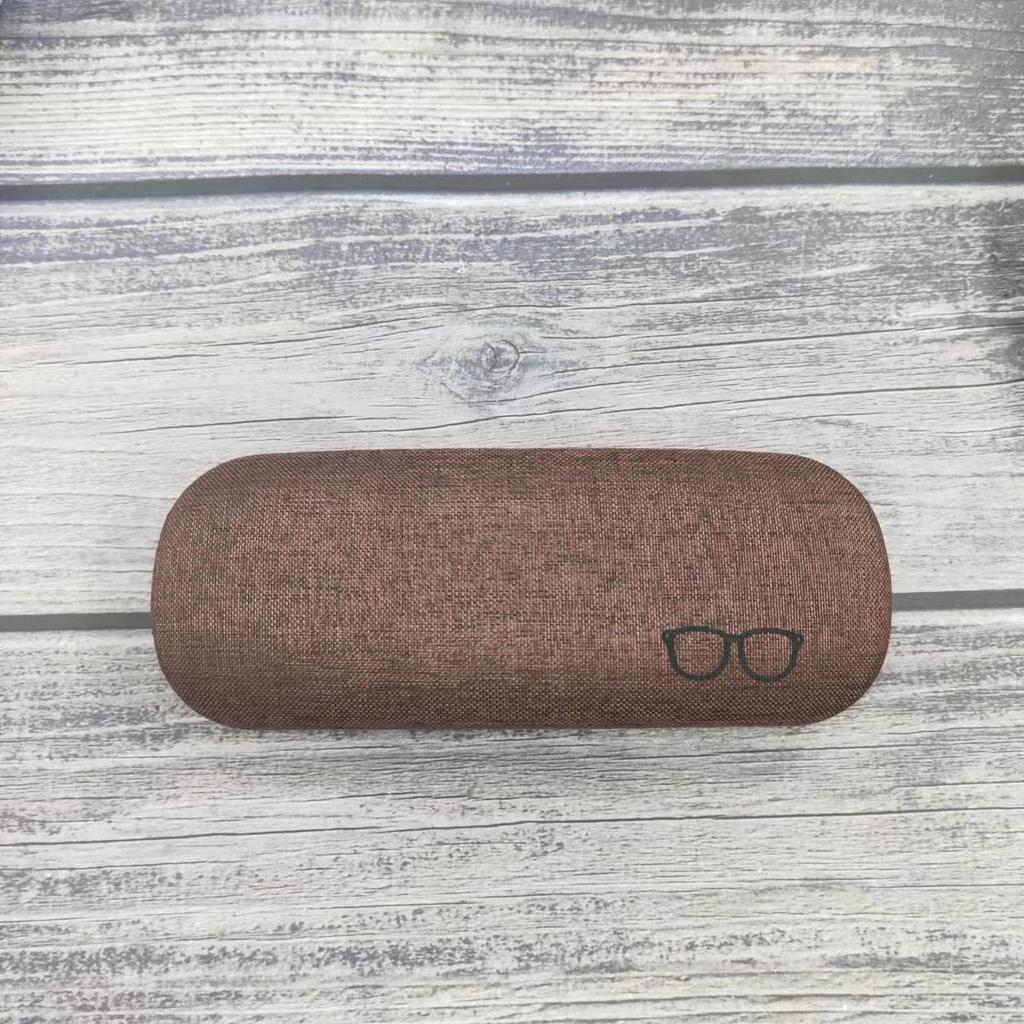 Linen Glasses Case With Metal Frame, Rectangular Glasses Storage Box