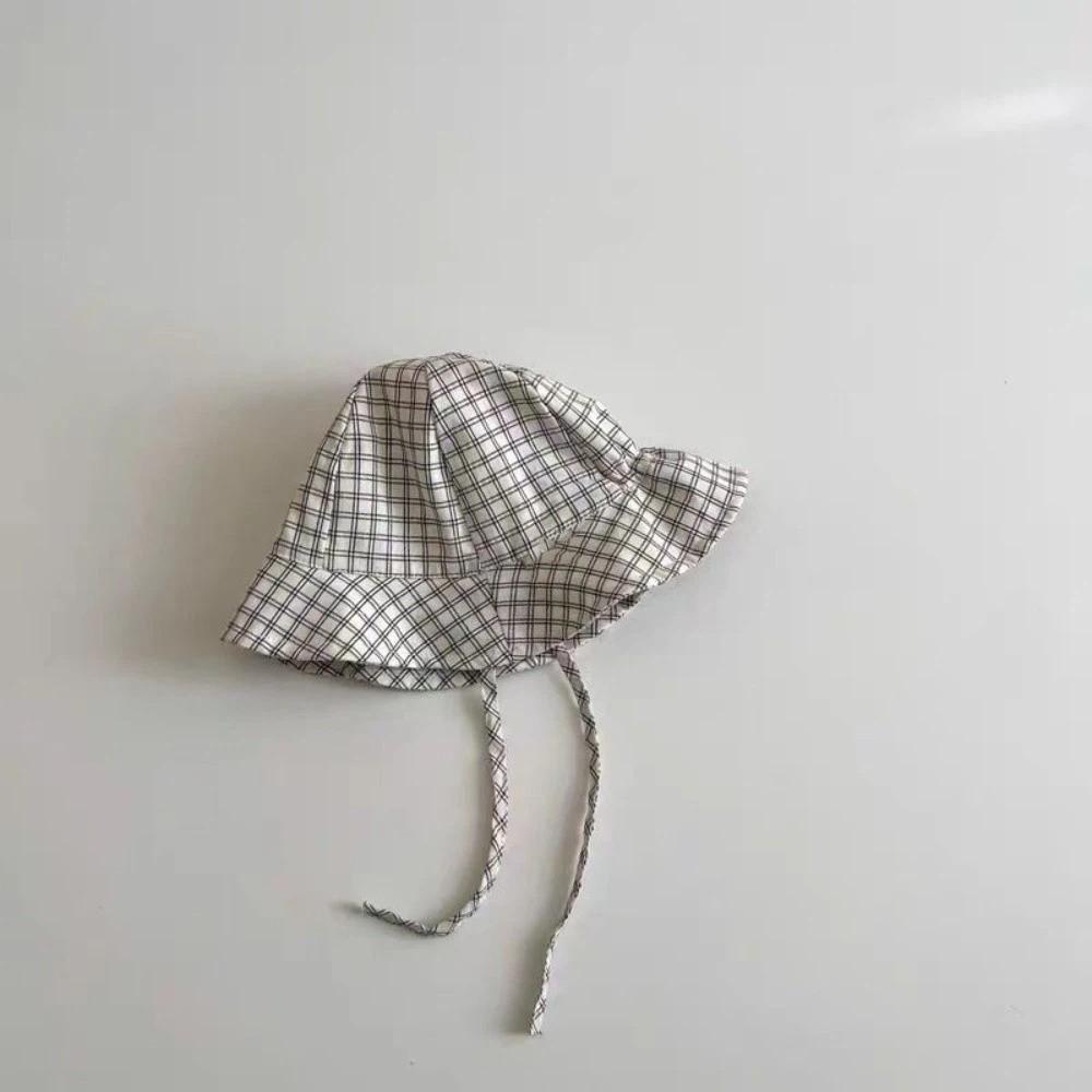 Striped Pattern Double Sided Baby Bucket Hat Breathable Panama Bonnet  Beach