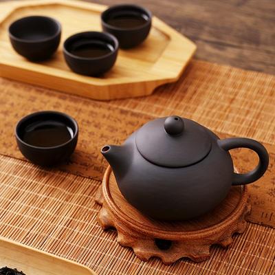 1set Purple Clay Kung Fu Tea Set Include Purple Clay Teapot And Tea Cups For Home Restaurant Hotel Office Tea Accessories Business Gifts Gift For Tea