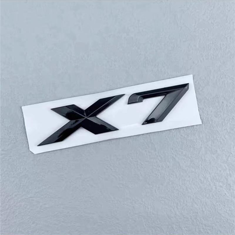 3D ABS Black Chrome Car Letters Rear Trunk Emblem Badge X1 X2 X3 X4 X5 X6 X7 Logo For BMW E70 E53 F15 G05 Decals Sticker Styling