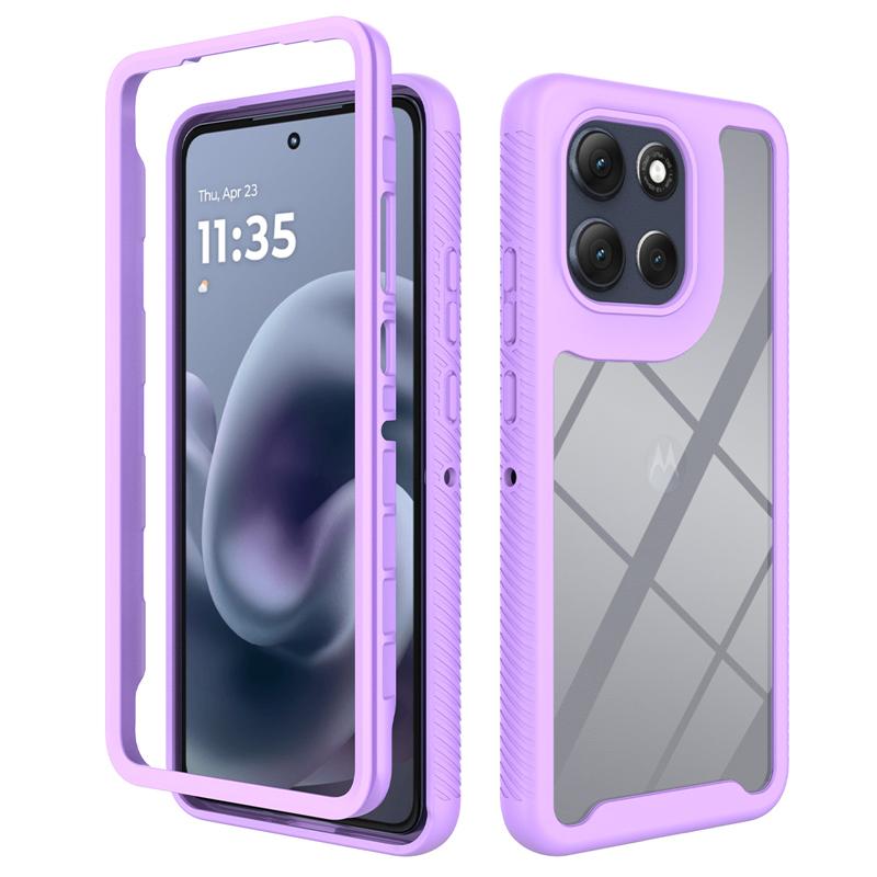 

For Motorola Moto G86, G56 Case Soft Bumper + Crystal Clear Hard Back Panel 360 Protect Shockproof Cover For MOTO G 86 Motorola Moto G86