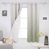 Sage Green Gradient Line Texture Blackout Curtains For Living Room Bedroom Window Treatment Blinds Drapes
