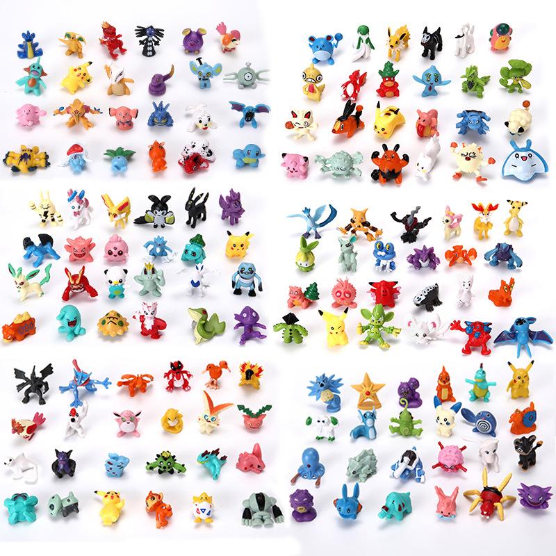144 Stück Pokemon Mini Actionfiguren Set – Überraschungs-Sammlung in Blindbox, Ideales Geschenk für Fans & Sammler (Doppelungen möglich)