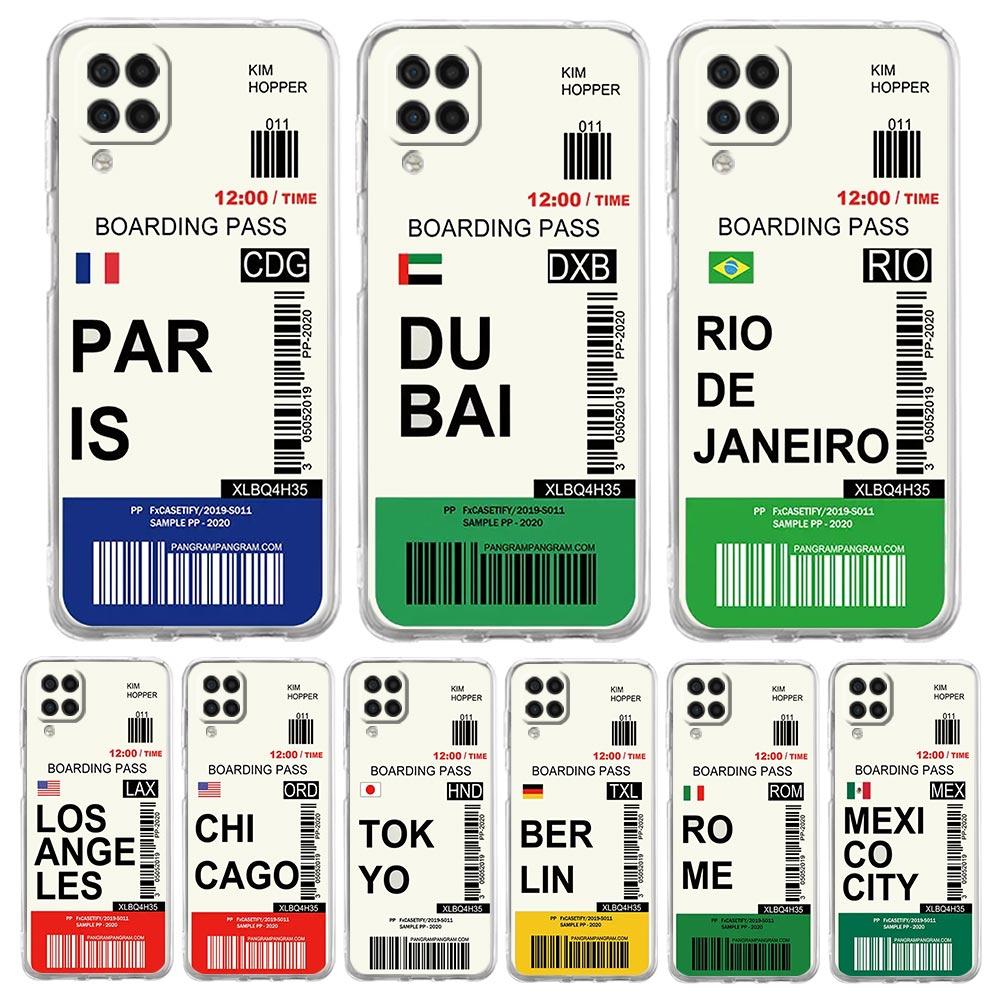 Phone Case For Samsung A13 A33 A35 A55 A73 A53 A23 A51 A71 A21S A12 A31 A41 A05s A15 A25 5G World City Travel Ticket New York