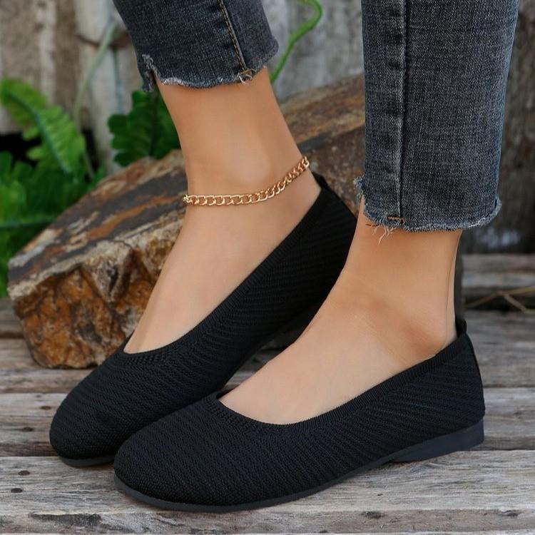 

New flat bottom solid color canvas shoes comfortable round head fashion casual shoes 43 чёрный