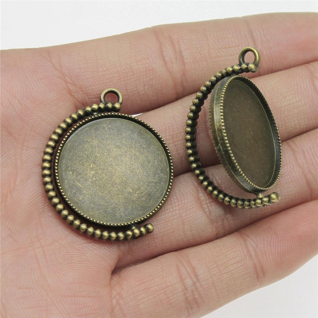 Akcesoria Części Obrotowa Okrągła Baza Pod Cabochon Szklany Taca Ustawień Materiały do Biżuterii Dziecięcej TA019