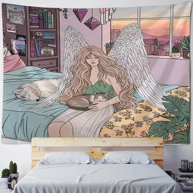 Home Wall Decoration Tapestry Anime Cute Girl Background Office Living Room Tapestry