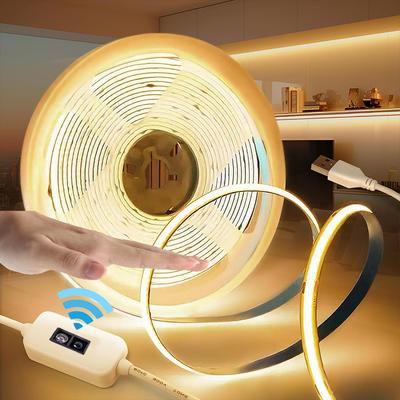 5V COB LED Lichtleiste Handgestensensor LED-Streifen mit USB-Stromversorgung für Küche TV-Hintergrundbeleuchtung Selbstklebeband