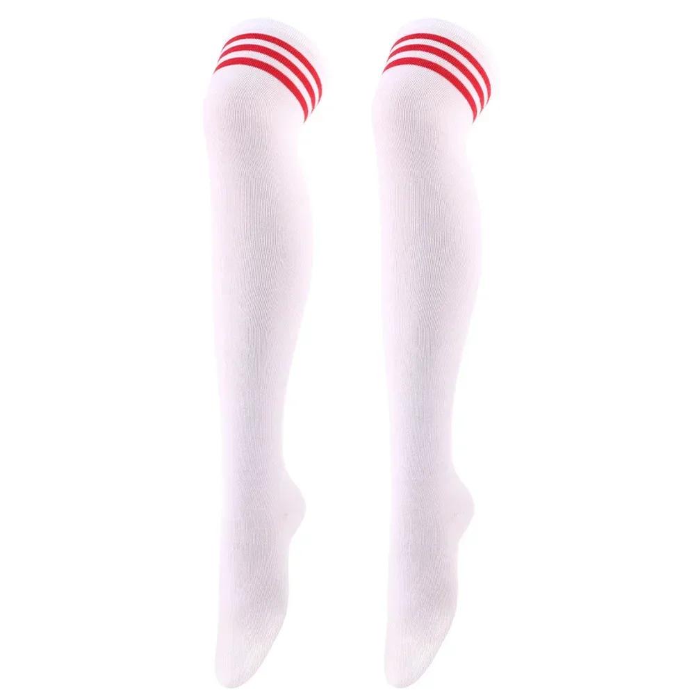 Ladies Girls Long Tube Socks Black White Striped Long Socks Women Sexy Over Knee Thigh High Socks Over The Knee Stockings