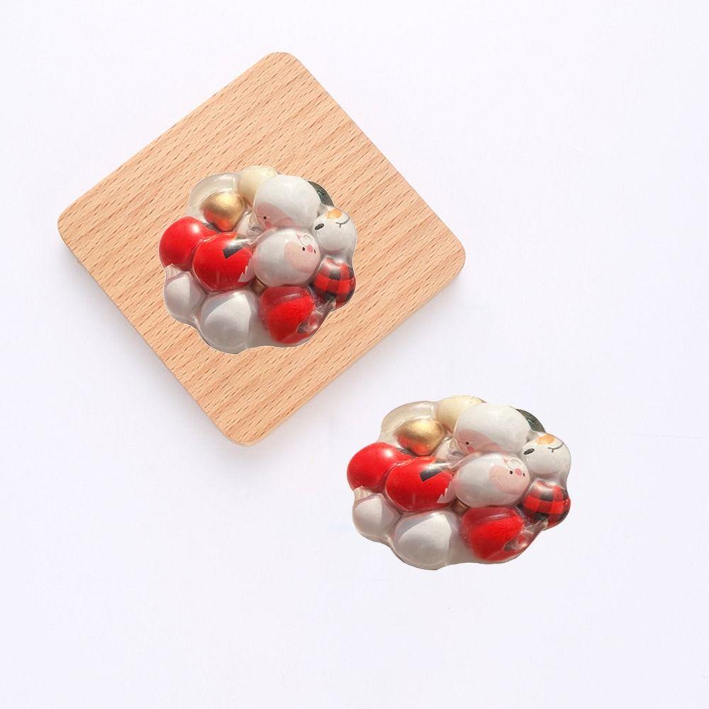 TPR Cartoon Fidget Toy Kneading Noisy Ball Pinch Toy Christmas Squeeze Toys  Xmas Party Favors