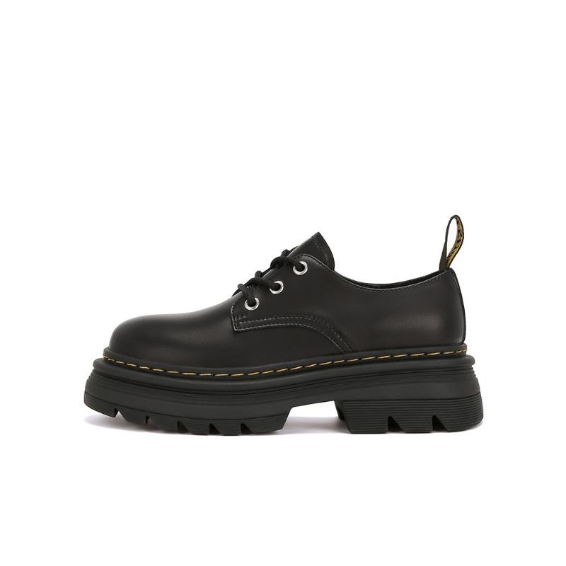 

Martin Jr.~ Lace-up thick-soled heightening casual Dr. Derby small leather shoes women s loafers 35 чёрный