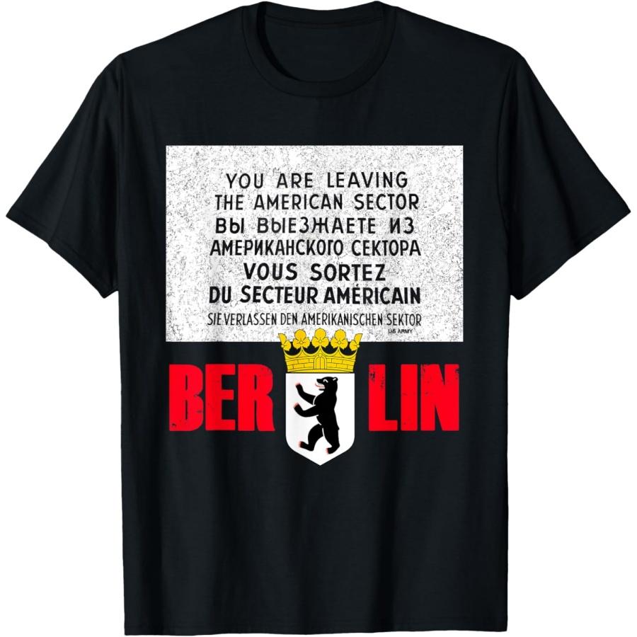 Berlin Checkpoint Charlie Sign T Shirt T-Shirt S