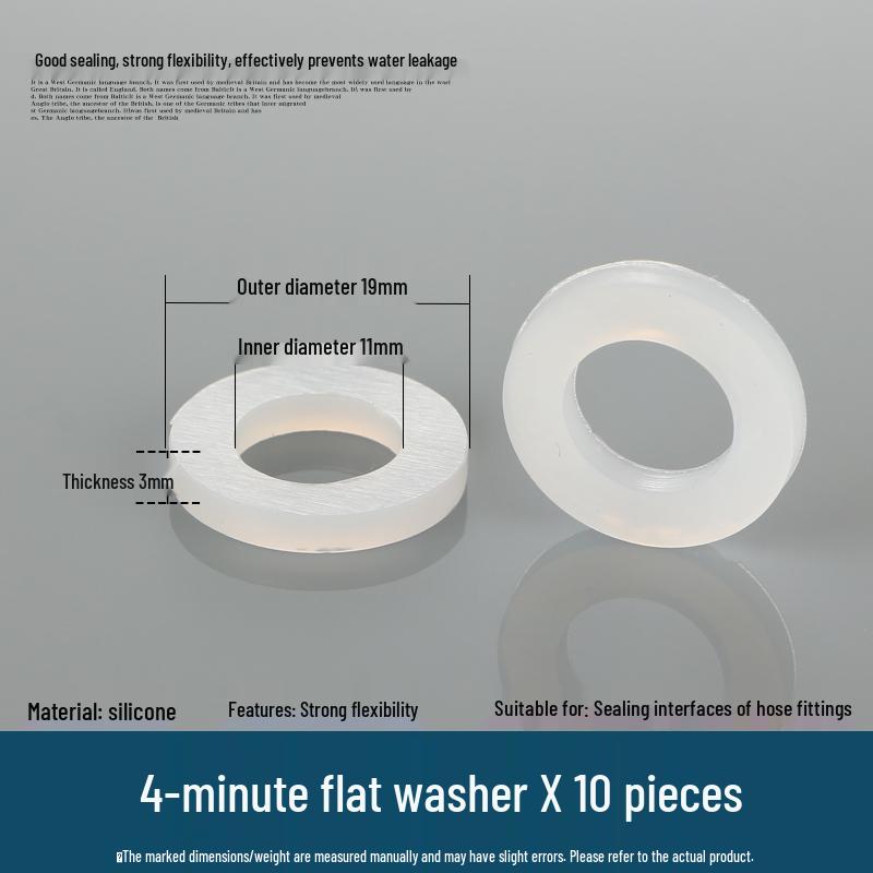 4-Minute Water Heater Seal: Silicone and Rubber Gaskets for Shower, 6-Point Inlet Pipe, 1-Inch Water Meter