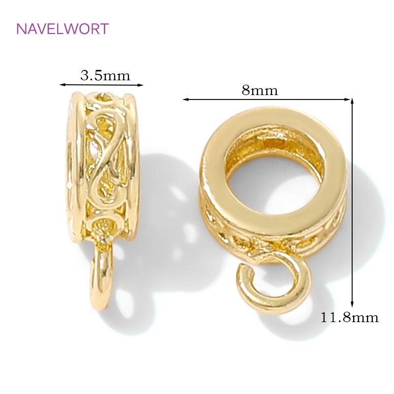 

18K Gold Plated Hinged Necklace Enhancer Bail Clasps,Bailes For Jewelry,Brass Pendant Bail Connector,DIY Jewelry Making Supplies 2 pieces