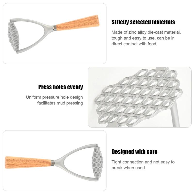 Manual Potato Masher Meat Potato Pressor Tool Whisk Food Cutter Crusher Home Kitchen Gadgets Multifunctional Garlic Pusher
