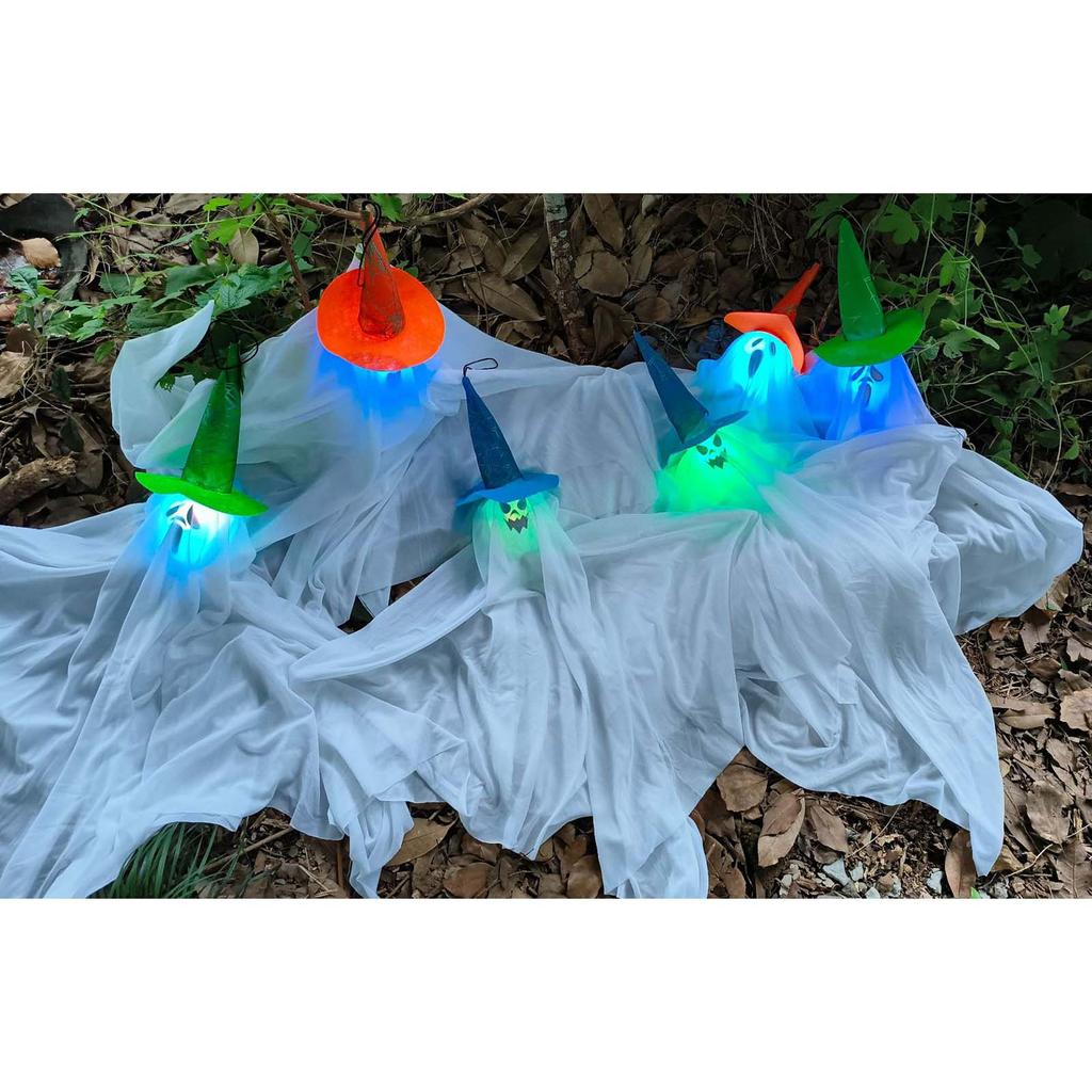 Halloween Glow Ghost hangende decoraties set van 3 griezelige geesten voor buiten- en binnenfeesten