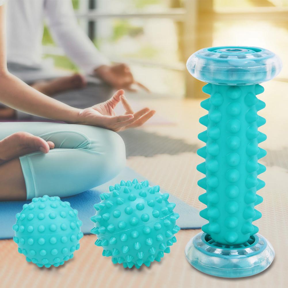 TPE Peanut Roller Spiky Massage Ball Set Back Foot Massager Ball Fitness Muscle Massaging