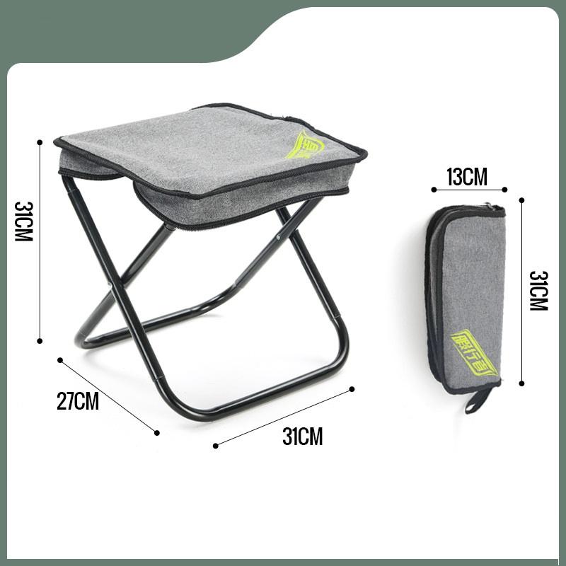 Portable Outdoor Folding Stool Camping Chair Ultralight Stainless Steel Handbag Pocket Little Mazar Nature Hike Fishing Tourist