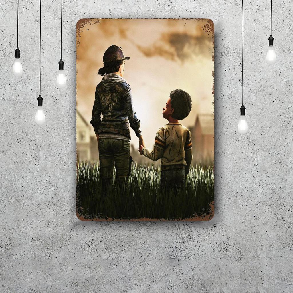 telltale the walking dead Decor Poster Vintage Tin Sign Metal Sign Decorative Plaque for Pub Bar Man Cave Club Wall Decoration