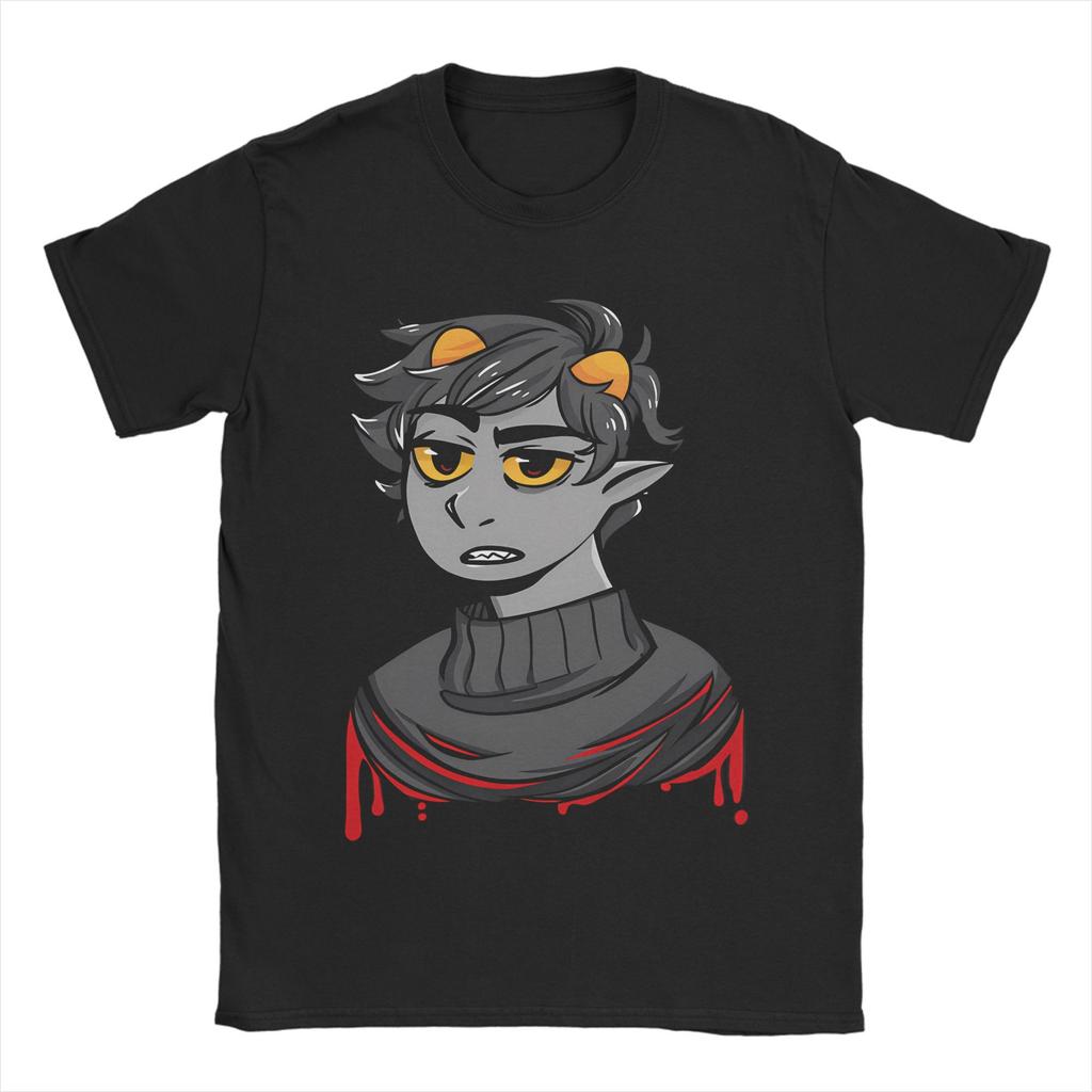 Homestucks Pantskat Karkat T-Shirt Men's Cotton Clothes Printed Fiction MSPA O-neck Short Sleeve