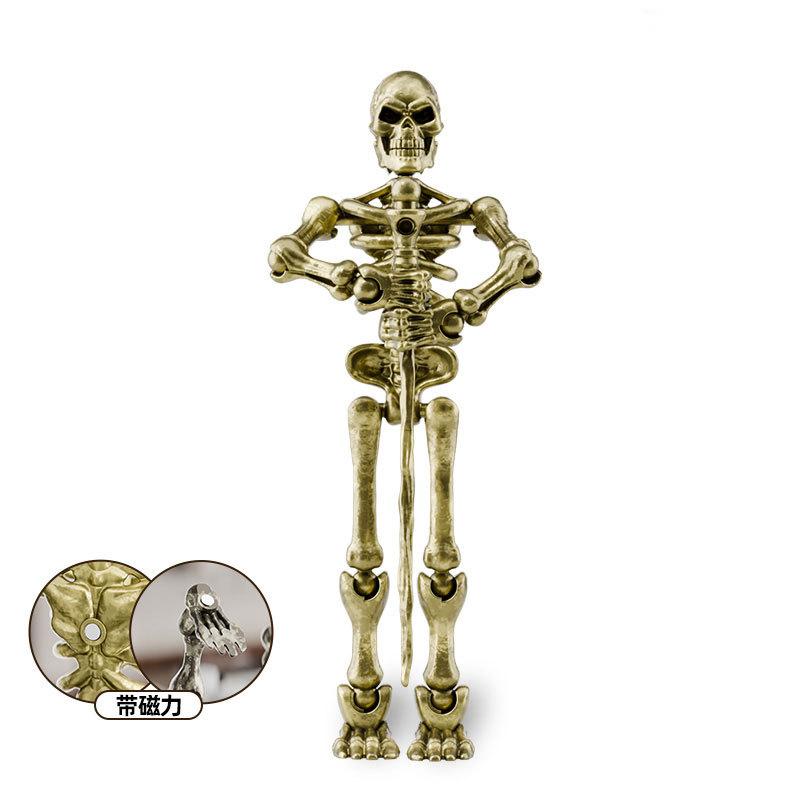 

Skeleton Vintage Action Figure Model Ornaments Toys Fun Multi-Joint Mobile Shapeshift Robot Halloween Manikin Decorative Toys