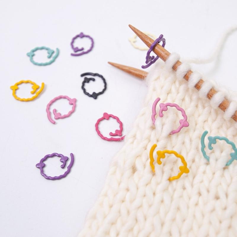 24Pcs Fruit Stitching Markers Crochet Locking Stitching Markers Rings for Knitting Crocheting Weaving Sweater Scarf Hat