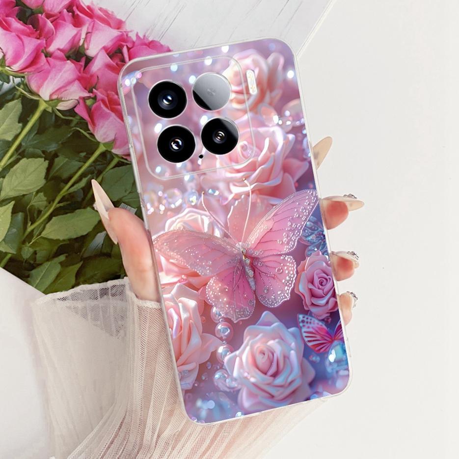 For Xiaomi Mi 15 Pro 5G Case Luxury Butterfly Painted Cover Soft Silicone Phone Case For Xiaomi 15 Pro Mi15 Pro 5G Fundas Bumper