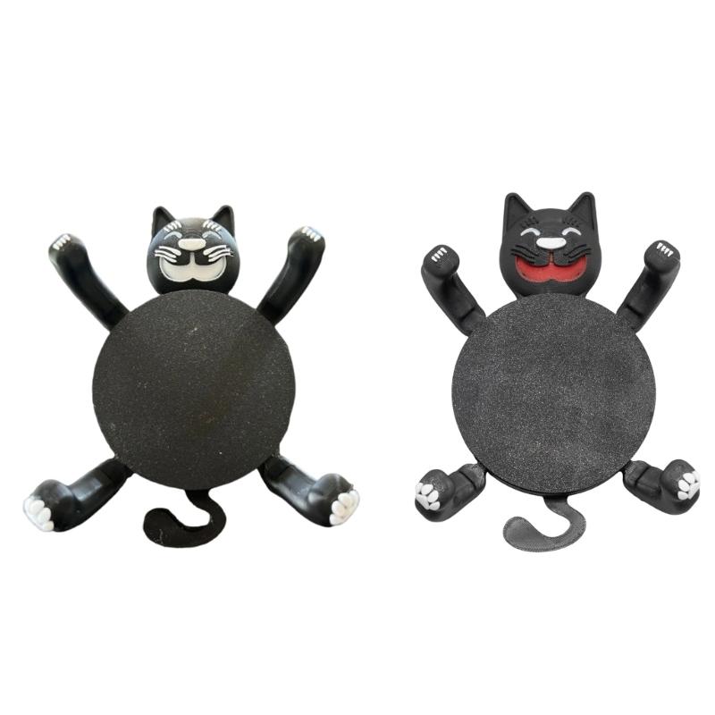 Drink Coasters Cats Shape Nonslip Table Decors Coasters Plastic Texture Beverage Protectors for Kitchen Everyday Use