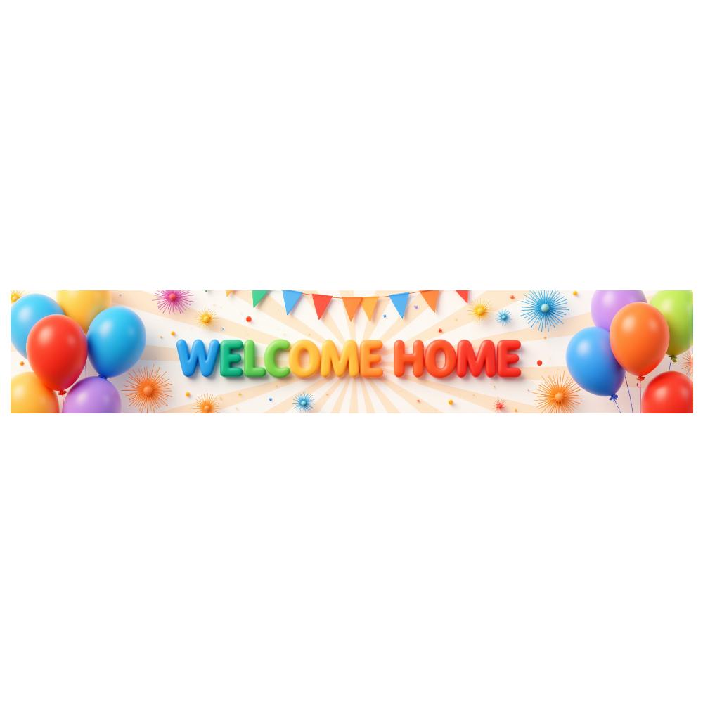Housewarming Banner Vibrant Pattern Banner Decoration Home Celebration Multicolor Scheme Welcome Banner For Home Event Indoor