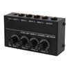 4 Channel Line Mixer Ultra Low Noise Mono Analog Audio Mixers 1 4in TS