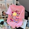 Kawaii Kirby Tshirt Game Character Front Print ONeck Short Sleeve Tops Unisex Casual Cartoon Otaku Tees