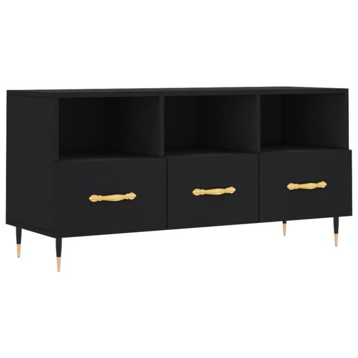 VidaXL TV Cabinet Black 102x36x50 Cm Engineered Wood 829013
