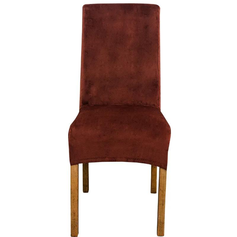 XL Size Chair Cover Big Size Velvet Fox Fabric Long Back Europe Style Seat Chair Covers for Restaurant Hotel Party Banquet
