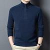 Men's Pure Wool Half-Zip Pullover Sweater