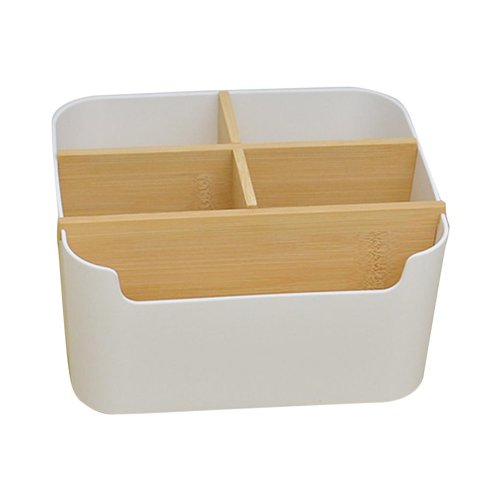 Multifunktionale Schreibtisch-Organizer mit Stifthalter Platzsparend Holz Stifthalter Aufbewahrungsbox Fernbedienungshalter