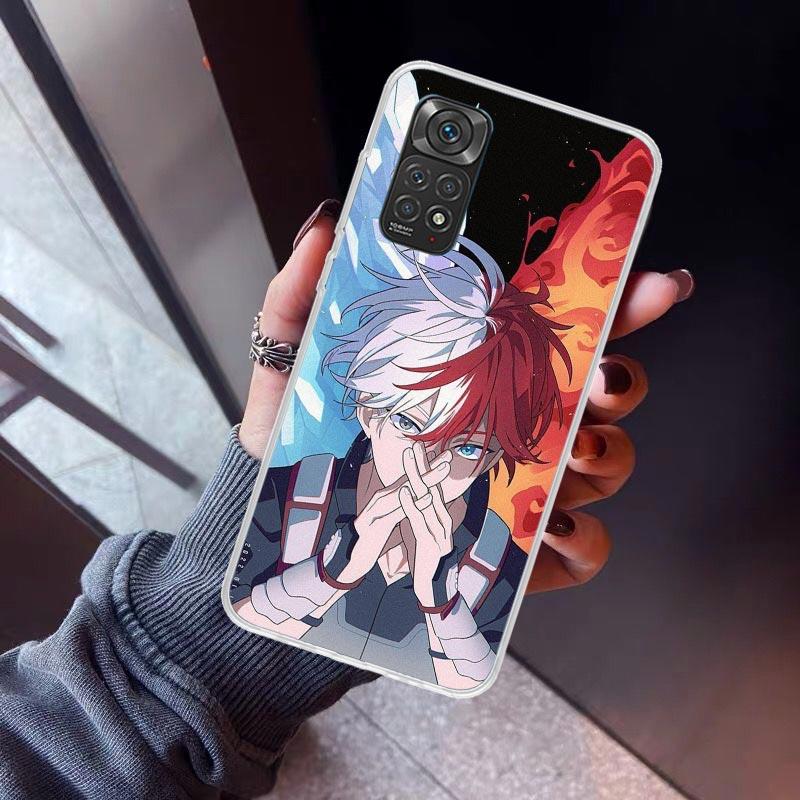 Todoroki Shoto MHA My Hero Phone Case For Xiaomi Redmi Note 10 11 12 13 14 15 Pro Plus 11S 12S 14S 11T 11E 10S Soft TPU Back Cov
