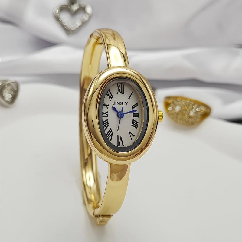 Famous Brand Gold Quartz Watch Women Bracelet Watches Fashion Oval Bathtub Shaped Wristwatches Dropshipping Clock Luxury Gifts