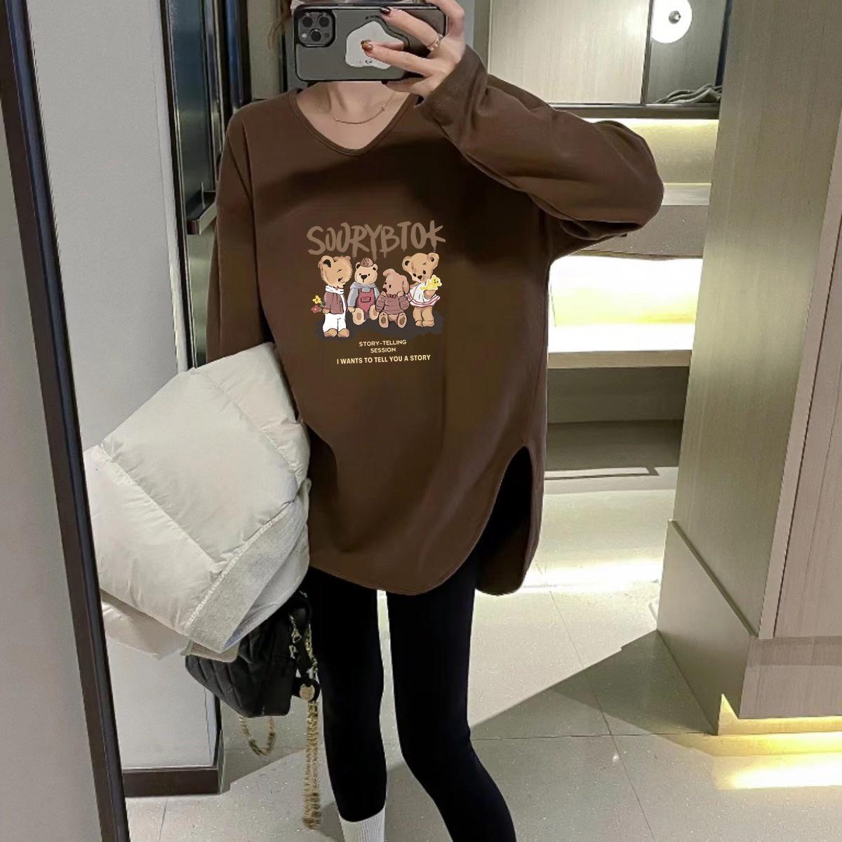 

Шикарная женская куртка с V-образным вырезом и длинными рукавами - Повседневная, свободного кроя для осени/зимы S