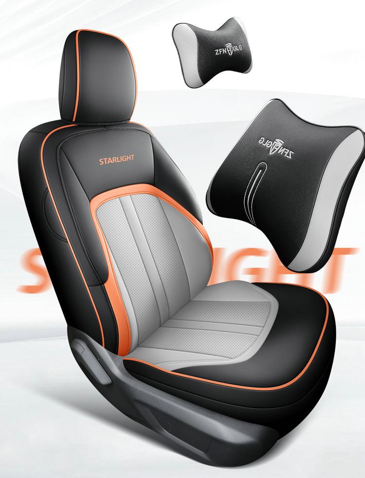 Wuling Xingguang Full Leather Car Seat Cushion - Universal Four-Season Model for Five-Seater