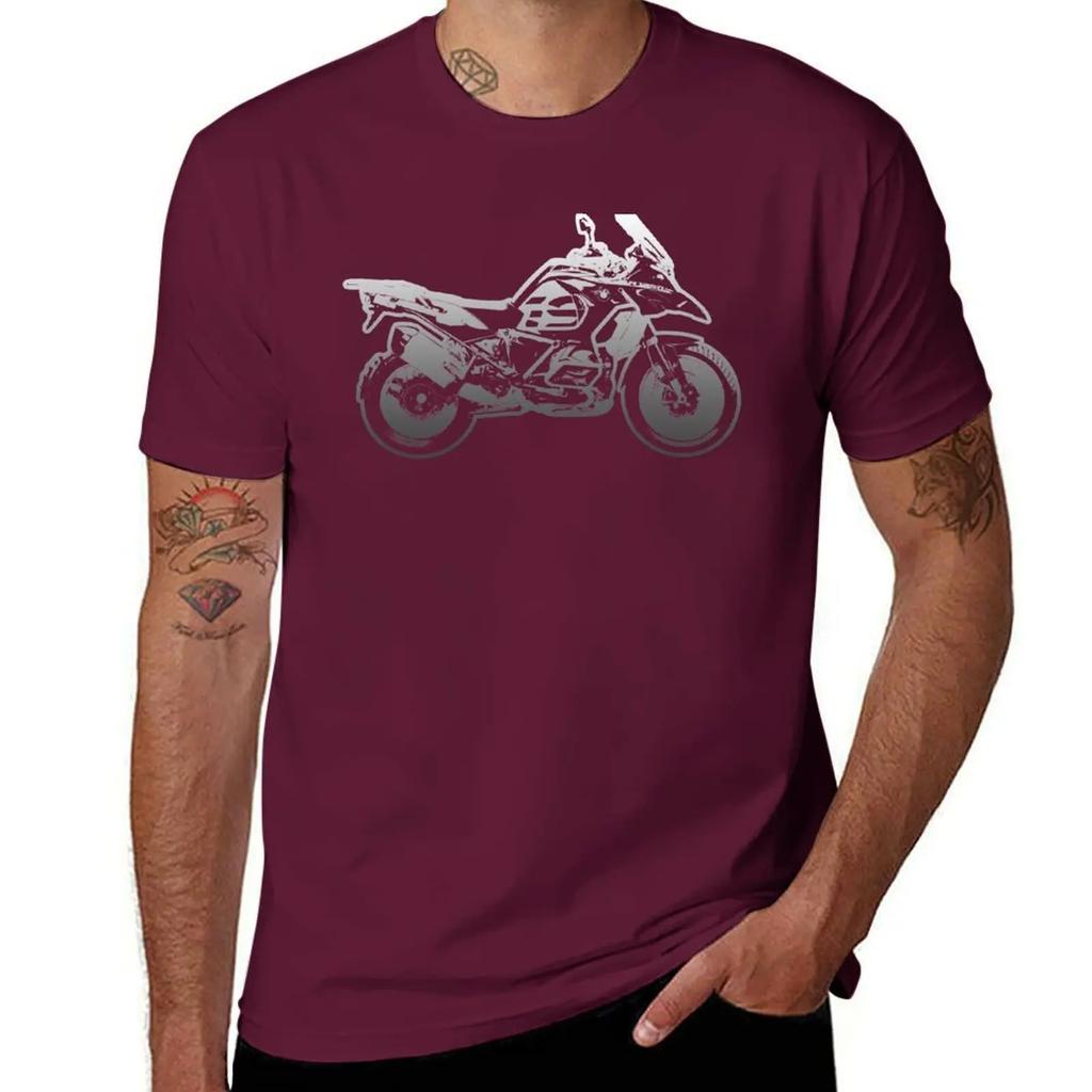 R1250GS Adventure Silhouette V1 Motorrad Touren Enduro Dual Sport T-Shirt ästhetische Kleidung Sweatshirts Grafik T-Shirt Herren