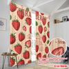 2pcs 2D Flat Printing Scene Curtain Strawberry Fields Forever Polyester Without Electricity Seasonal Party & Holiday Decor