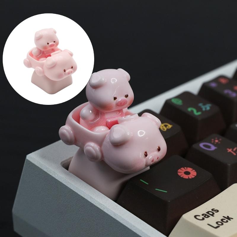 Unique Pig Pattern Keycaps For Mechanical Keyboards Switches Resin Keycap Enhances Aesthetics And Durability