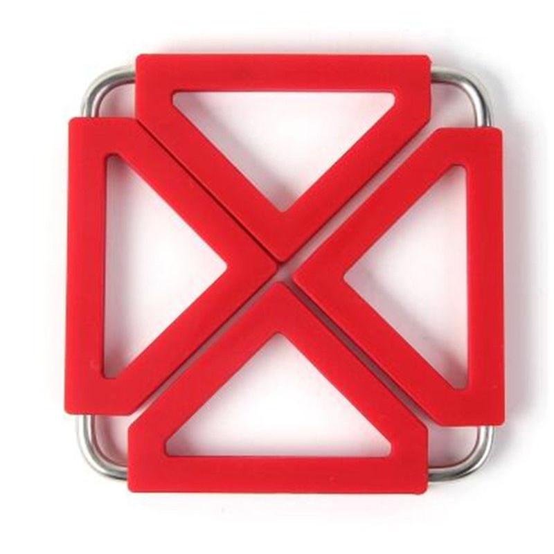 Foldable Square Kitchen Insulation Hot Pad Trivet Coaster Heat Resistant Pads Trivets Mat Multipurpose Silicone Pot Holder