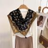 Spring and Summer New Retro Women's Versatile Square Scarf Niche Light Luxury Girl Age-reducing Neck Silk Scarf Shawl
