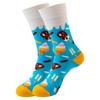 5 Pairs of New Mid-calf Socks: Original Food-themed Trendy Socks for Women – Fun, Quirky and Fashionable